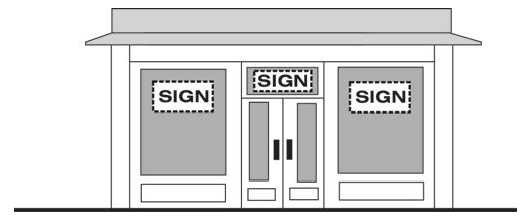 FIGURE 17.46.190(9): WINDOW SIGN