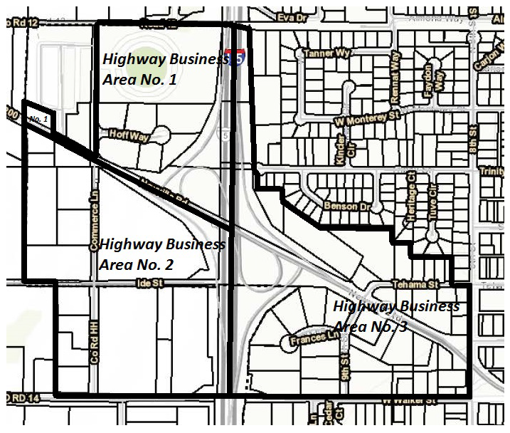Figure 1A: Highway Business Area - Off-Premises Multi-User Signs