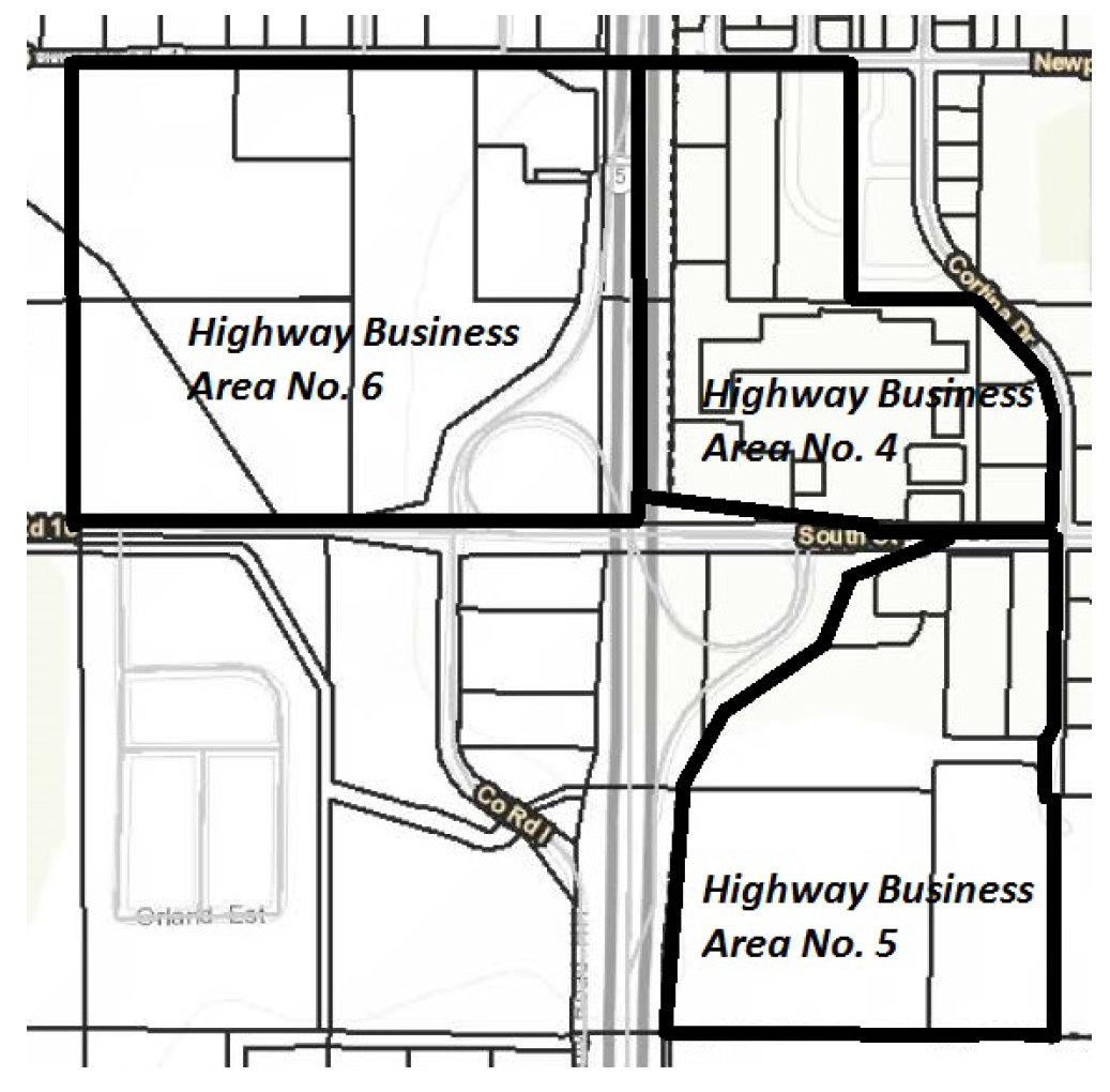 Figure 1B: Highway Business Area - Off-Premises Multi-User Signs