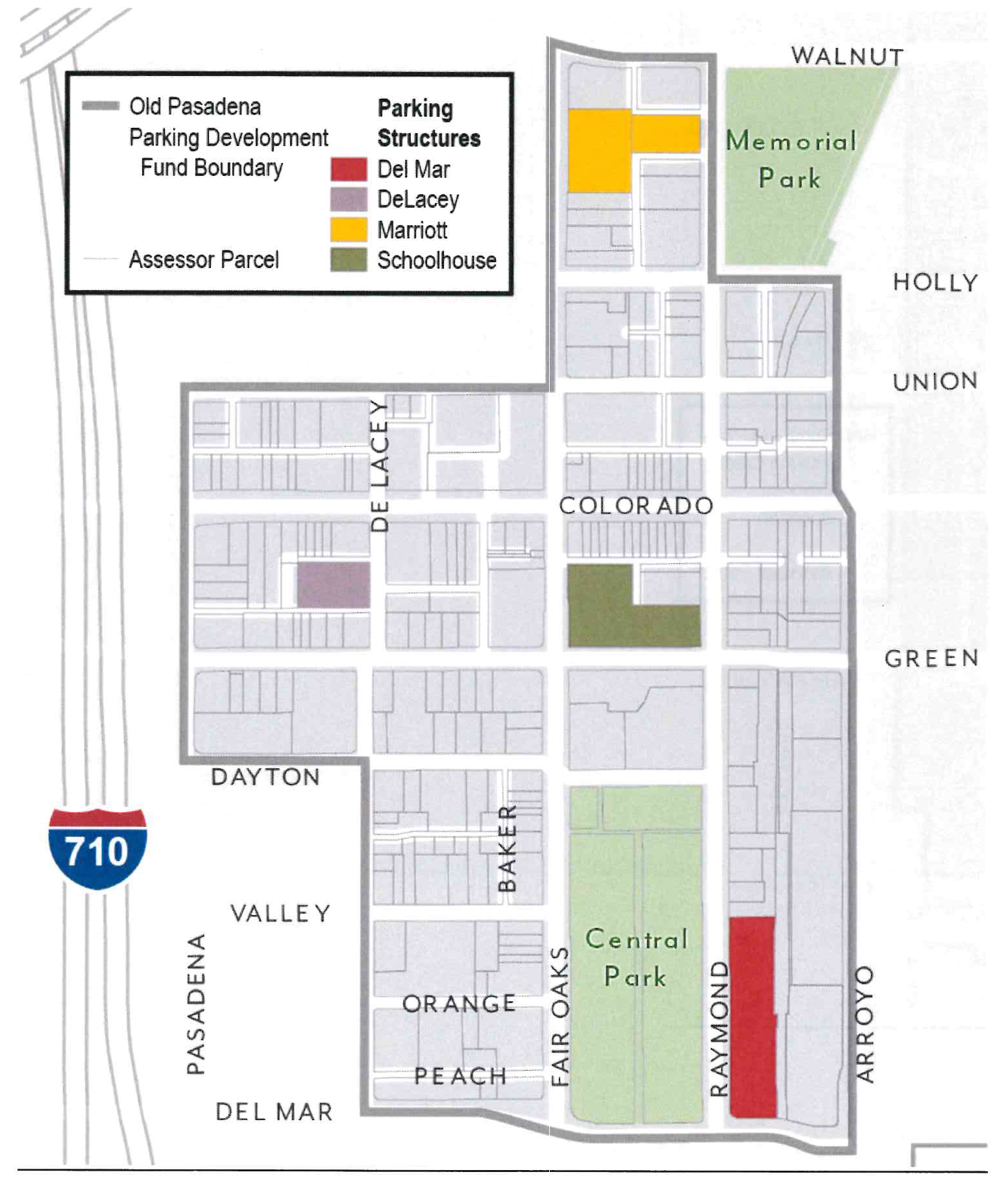 Map 1: Old Pasadena Parking Development Fund