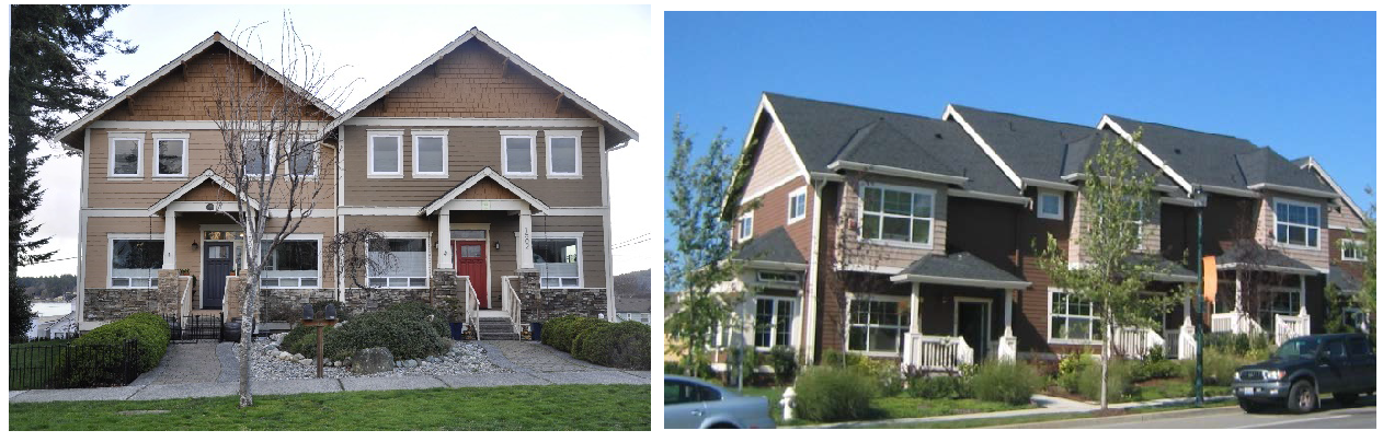 Figure 18.206.050-D Examples emphasizing façade articulation and details.