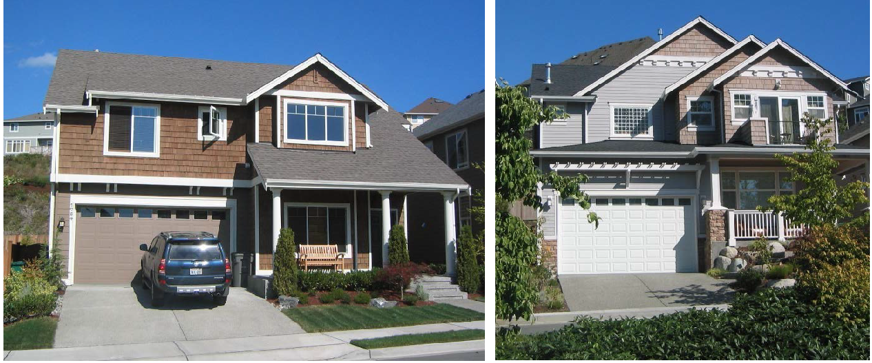 Figure 18.206.020-E.2 Garage design integration examples.