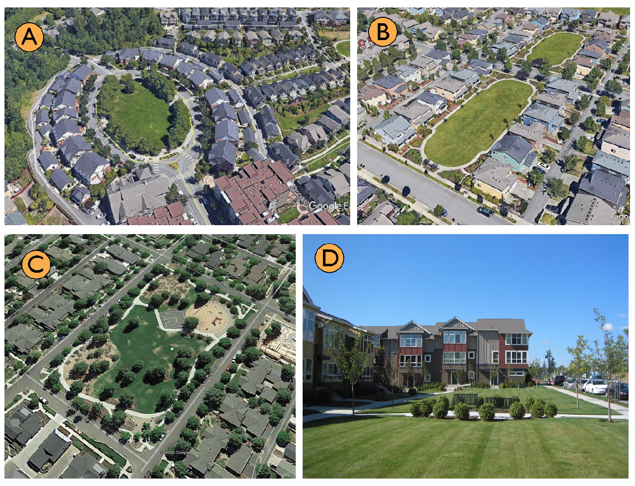 Figure 18.401.080-B Open space integration examples.