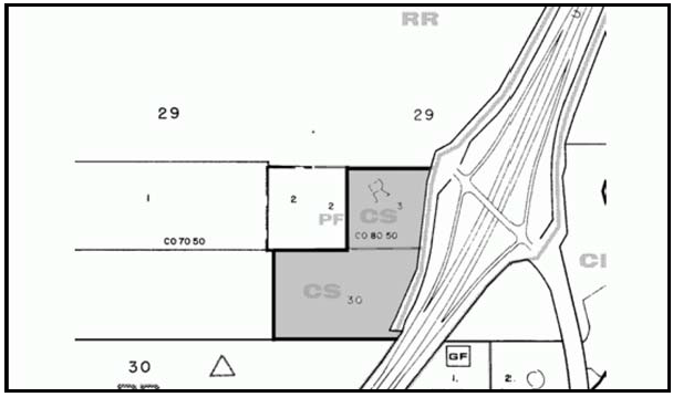 Figure 104-32: CS - West side of Theater Dr. at Highway 101 and Main Street Interchange