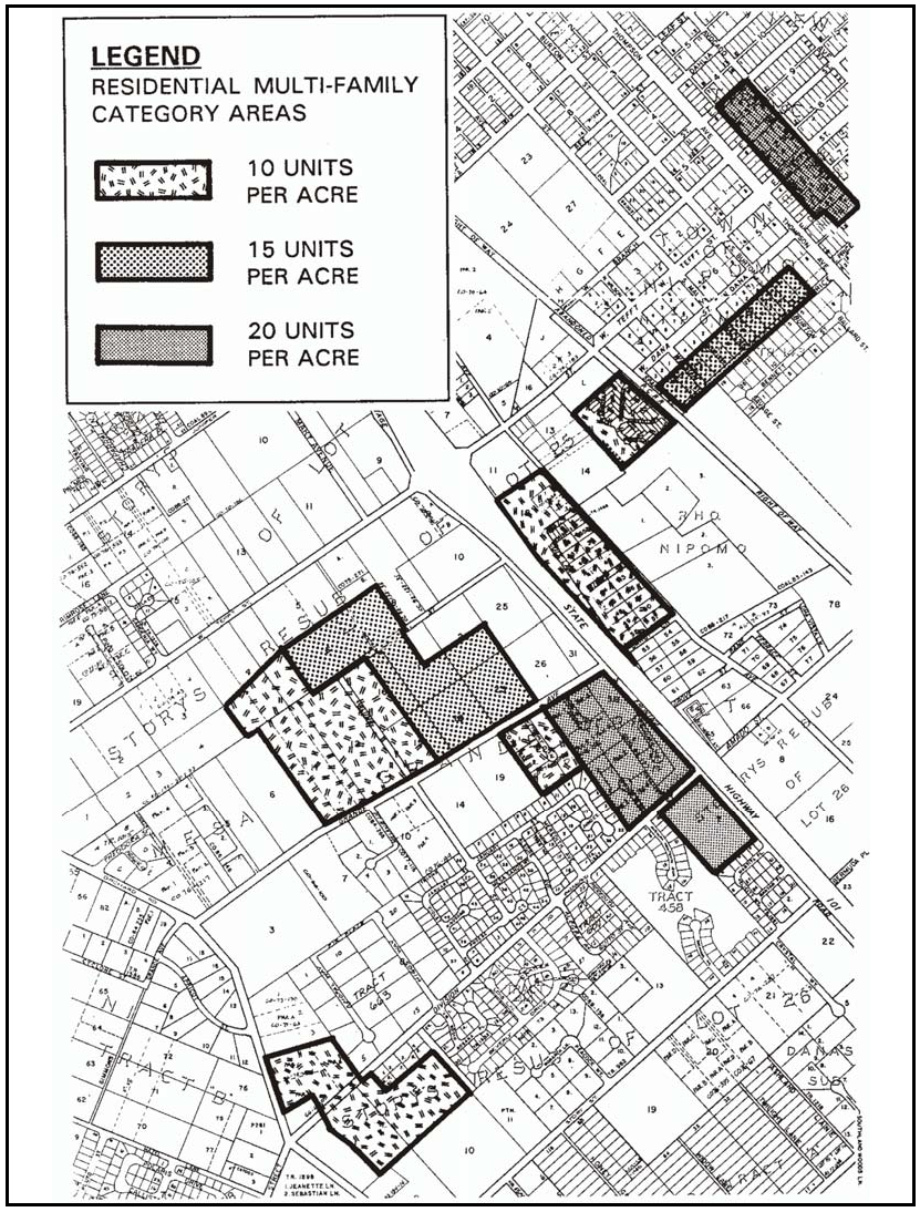 Figure 108-19: RMF - Residential Multi-Family Areas in Nipomo