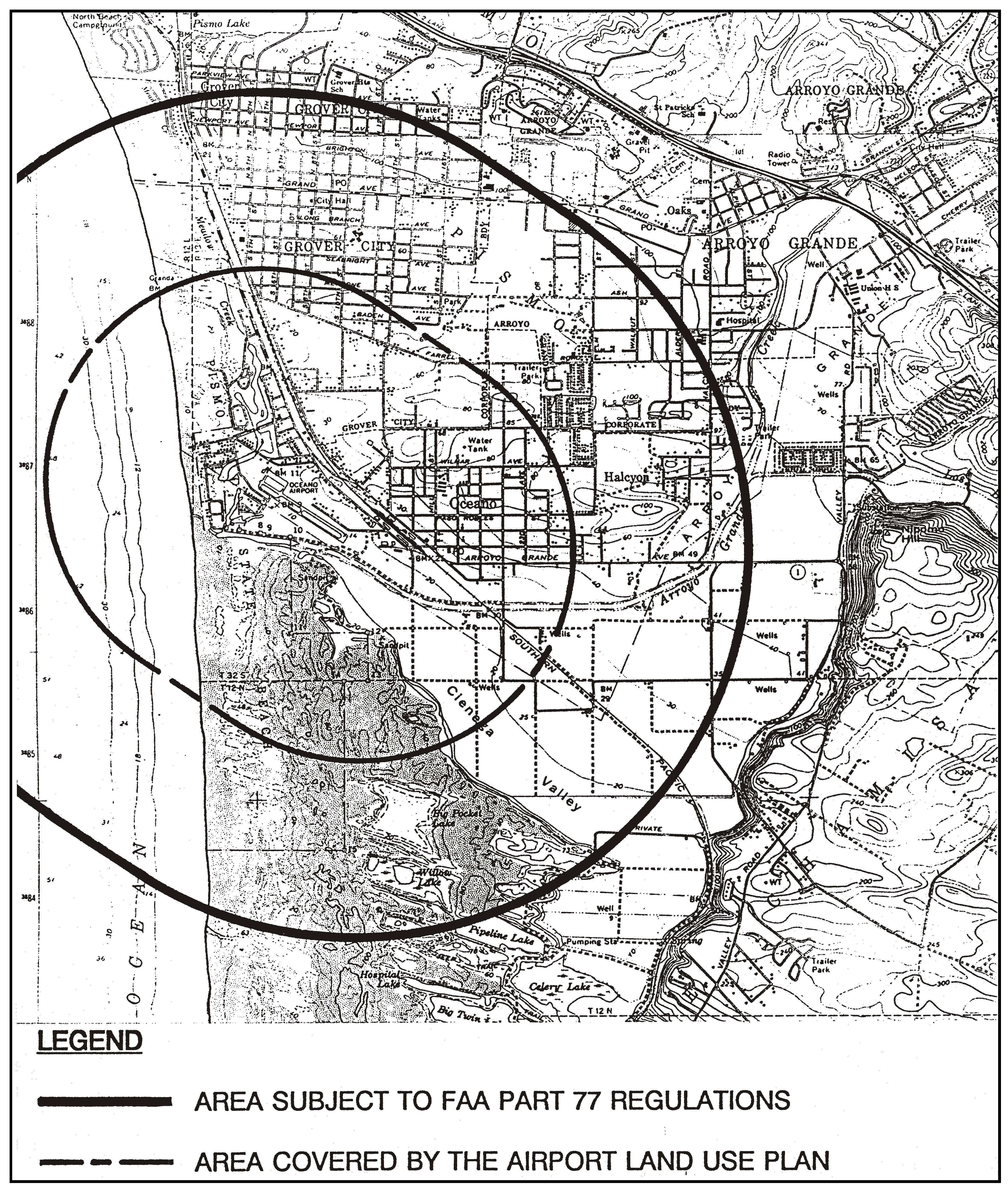 Figure 98-2: Airport Review Area - Oceano County Airport