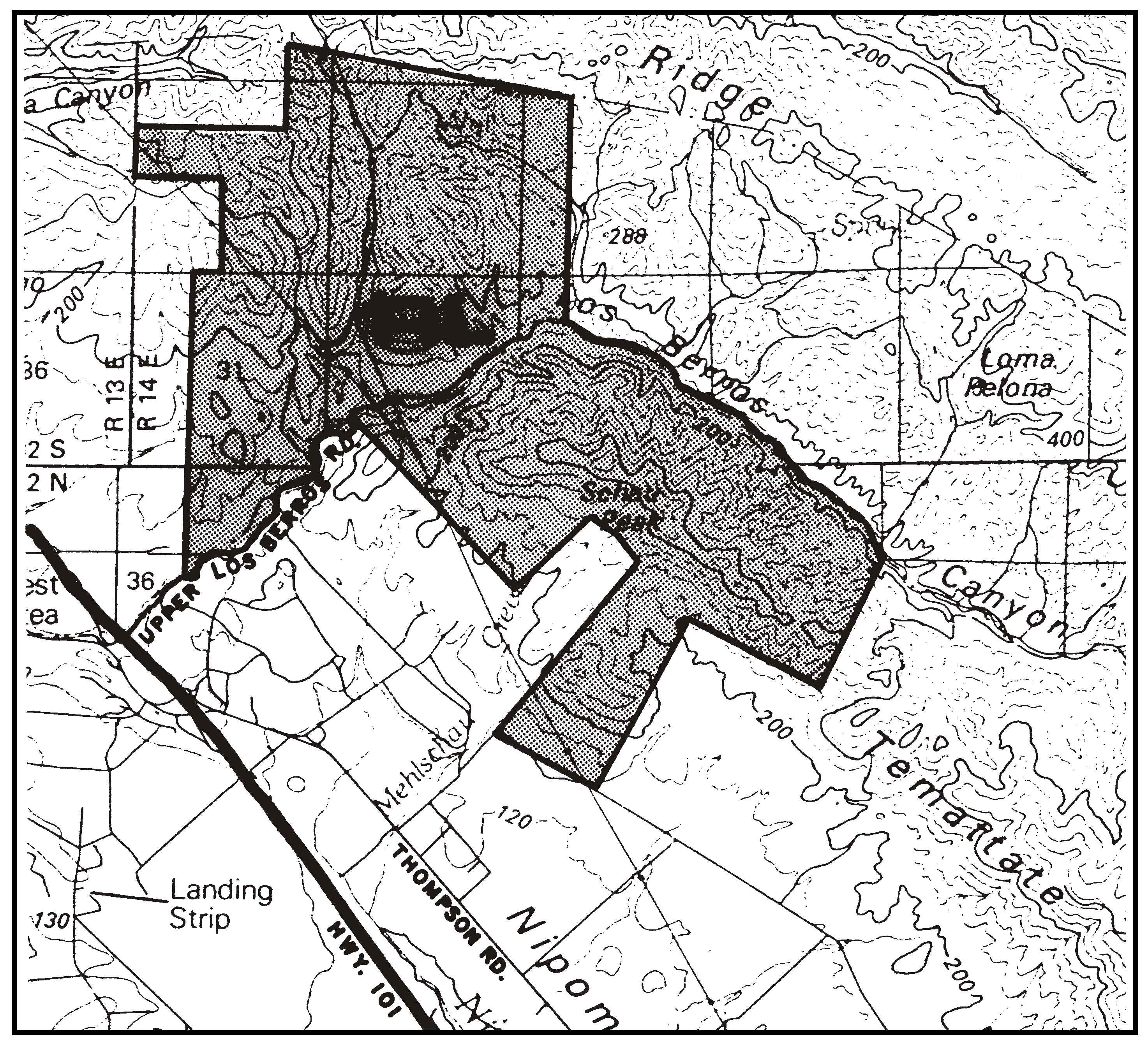 Figure 98-26: Upper Los Berros Canyon and Temattate Ridge