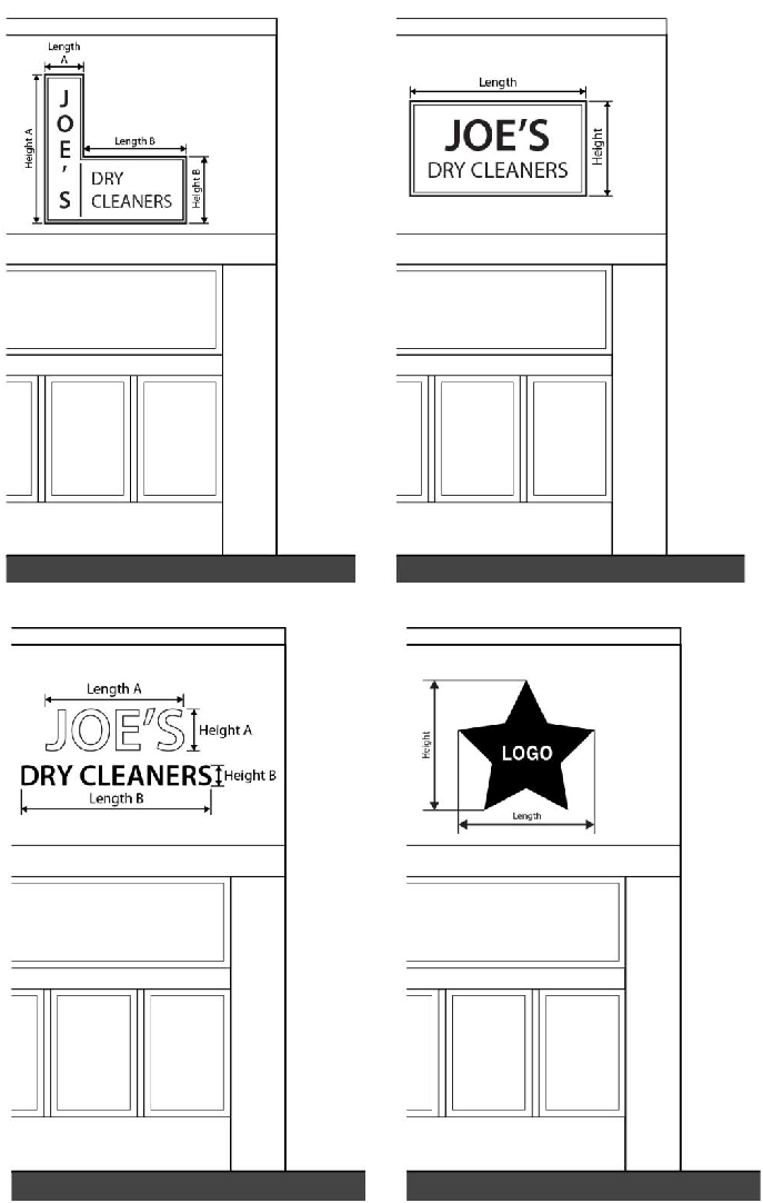 Figure 18.44.15 General Sign Area Measurement