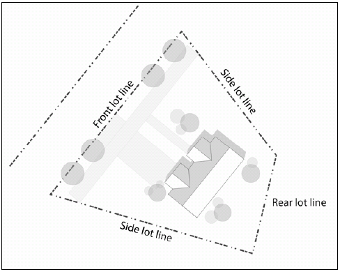 Figure 10-3 Irregular lot lines