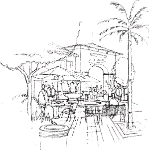 Outdoor plazas such as this help to enhance the quality of a project