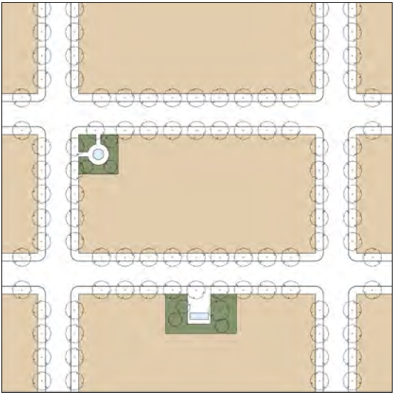 Illustrative Photo of a Pocket Park appropriate for the Town Center.