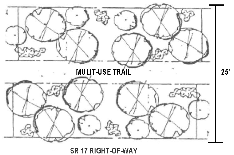 Figure A - SR 17 Roadway Landscape Buffer with Trail