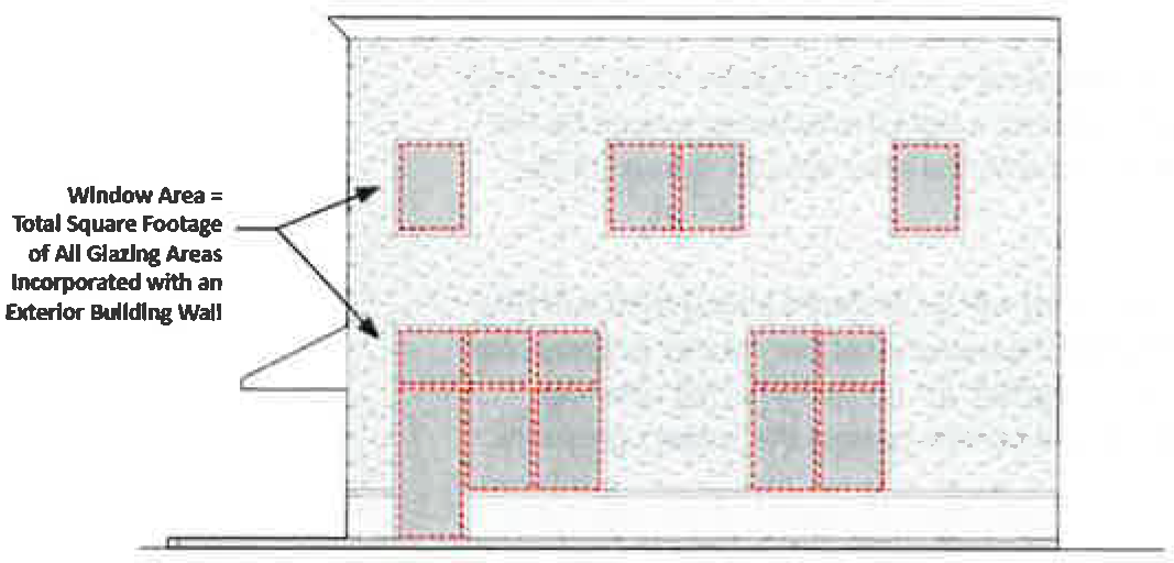Diagram 14.48.020. Measuring Window Area.