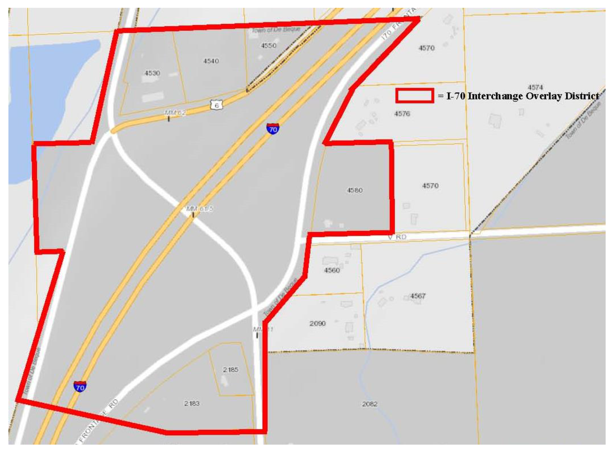 Diagram 14.48.110. Boundaries of I-70 Interchange Overlay District.