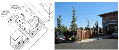 Figure 22. Appropriate Service Area Location and Enclosure Example