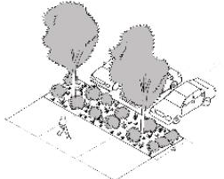 Figure 28. Ten-foot Parking Lot Buffer With Type C Landscaping