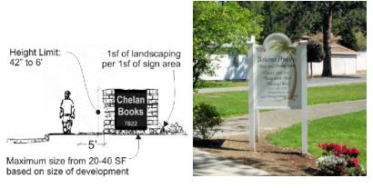 Figure 3. Acceptable Examples of Monument and Standing Signs