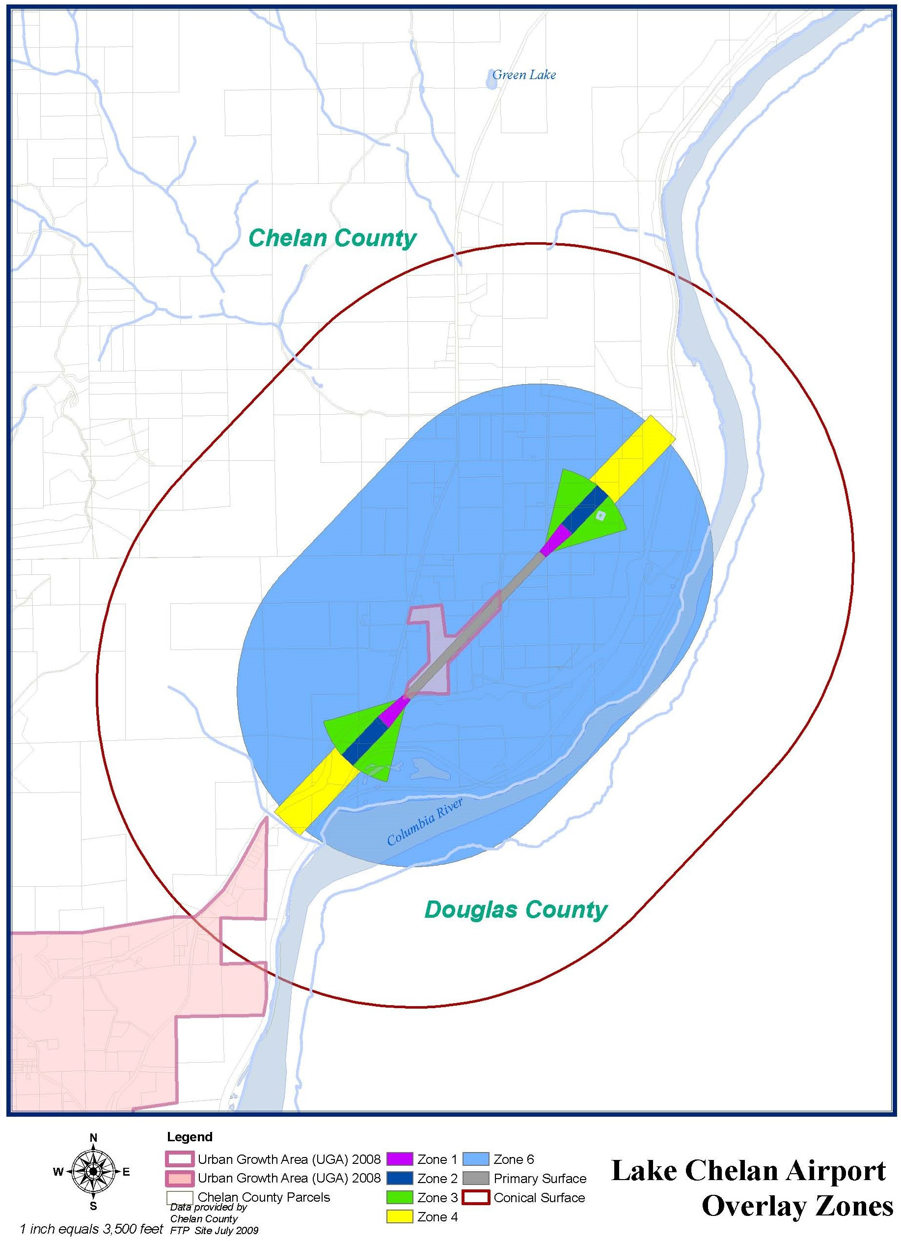 Figure 17.18.050.H.1. Lake Chelan Airport Overlay Zones