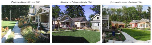 Figure 15.540.050(K)(2). Cottage housing examples.