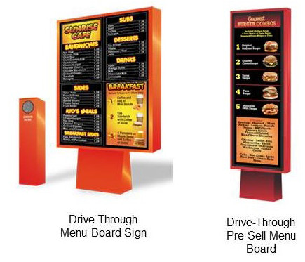 Figure 6-Y: Drive-Through Menu Boards