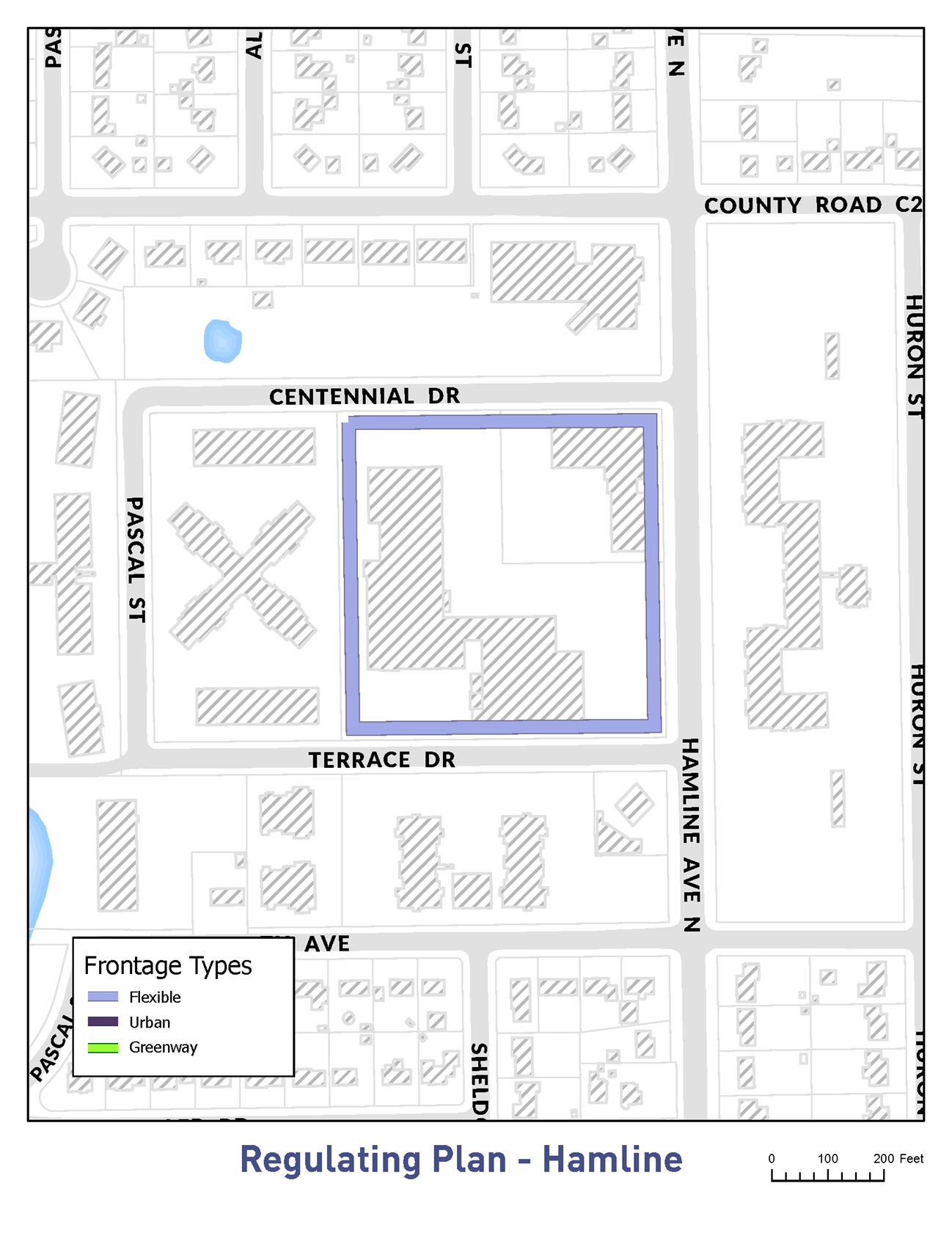 Figure 1005-5. Hamline Shopping Center Regulating Plan Map