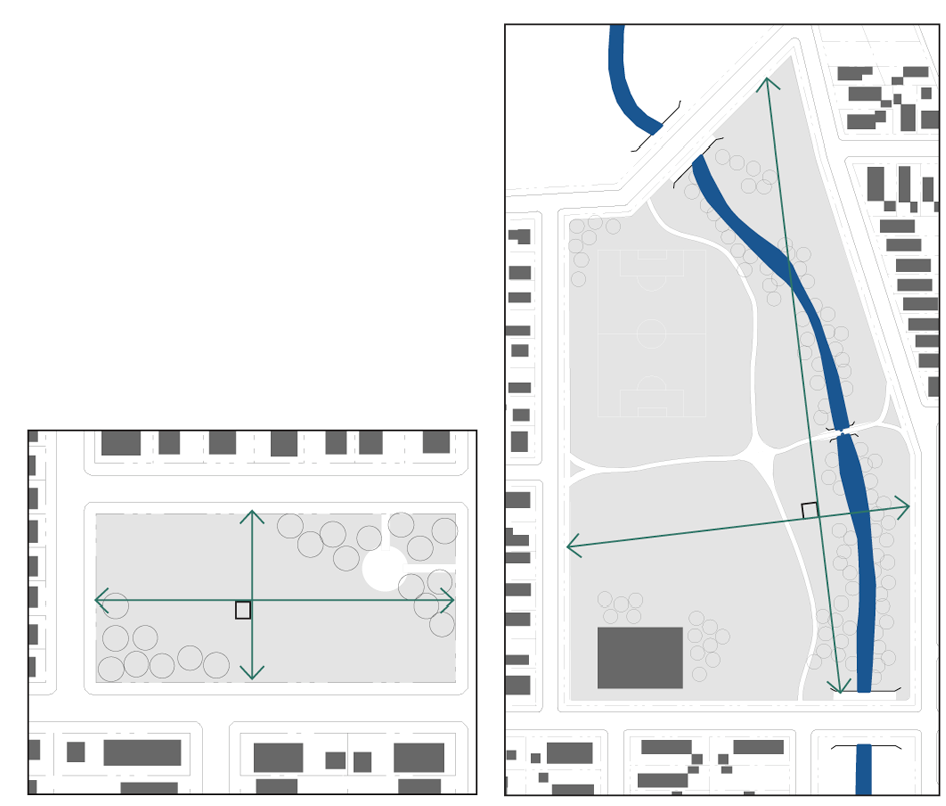 Figure 14-16. Outdoor Space: Measuring Minimum Dimensions