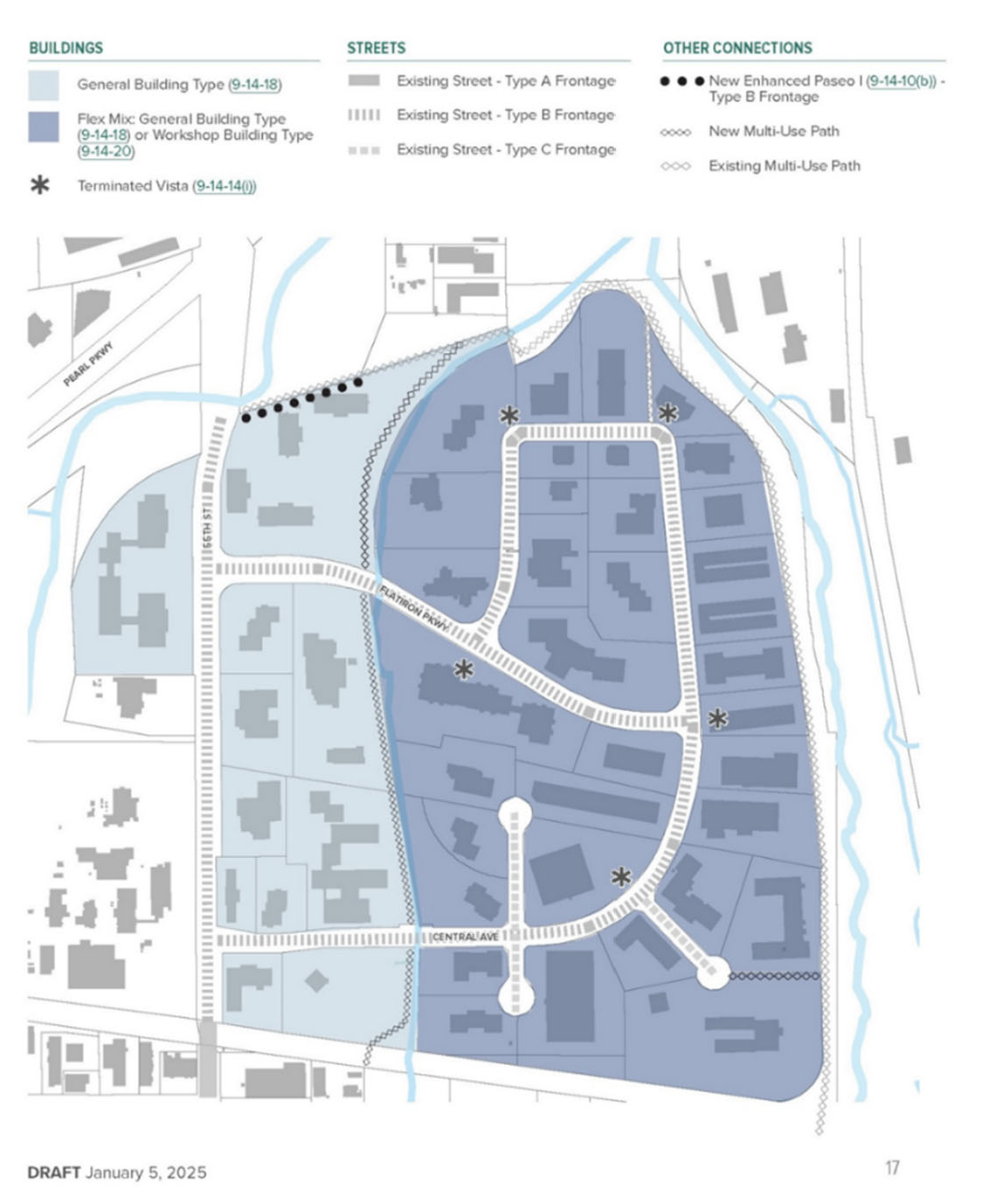 Figure 14-6. Regulating Plan: East Boulder - Flatiron Business Park