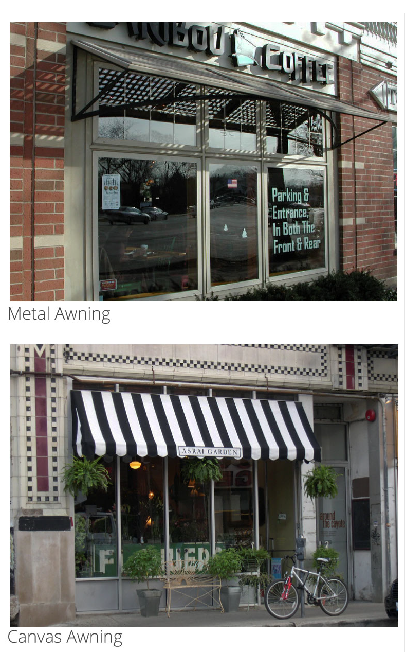 Figure 14-64. Examples of Permitted Awnings