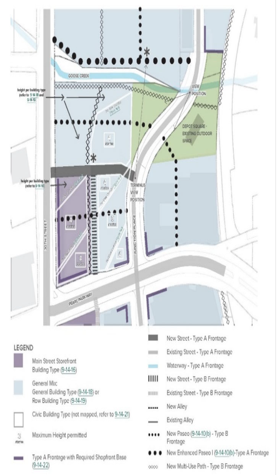 Figure 14-7. Regulating Plan Inset: SE Corner of Boulder Junction Phase I