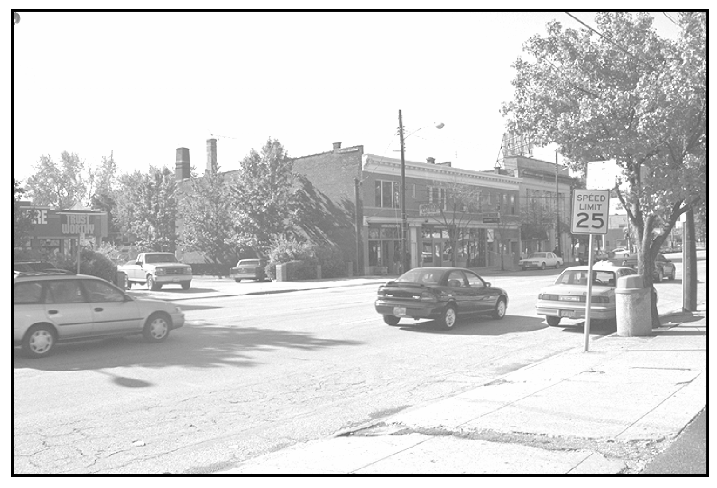 Figure 1409-21-A Example when a Building is NOT placed at the Street Lot Line