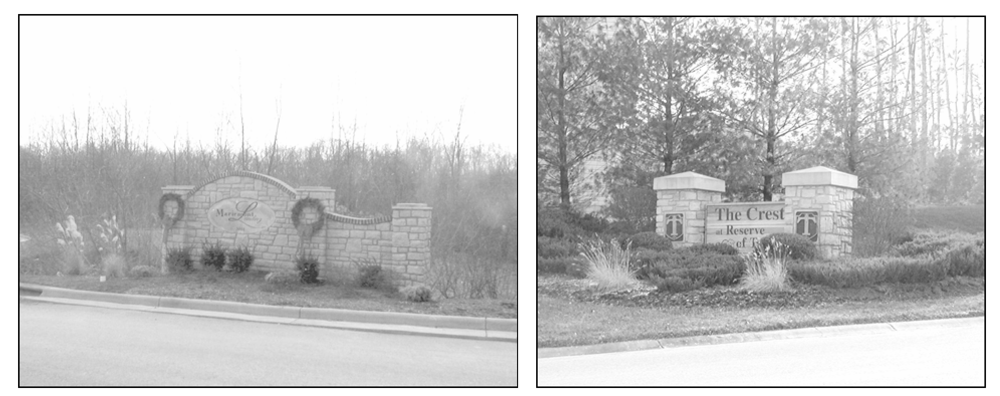 Figure 1427-33 Examples of Entry Feature Signs