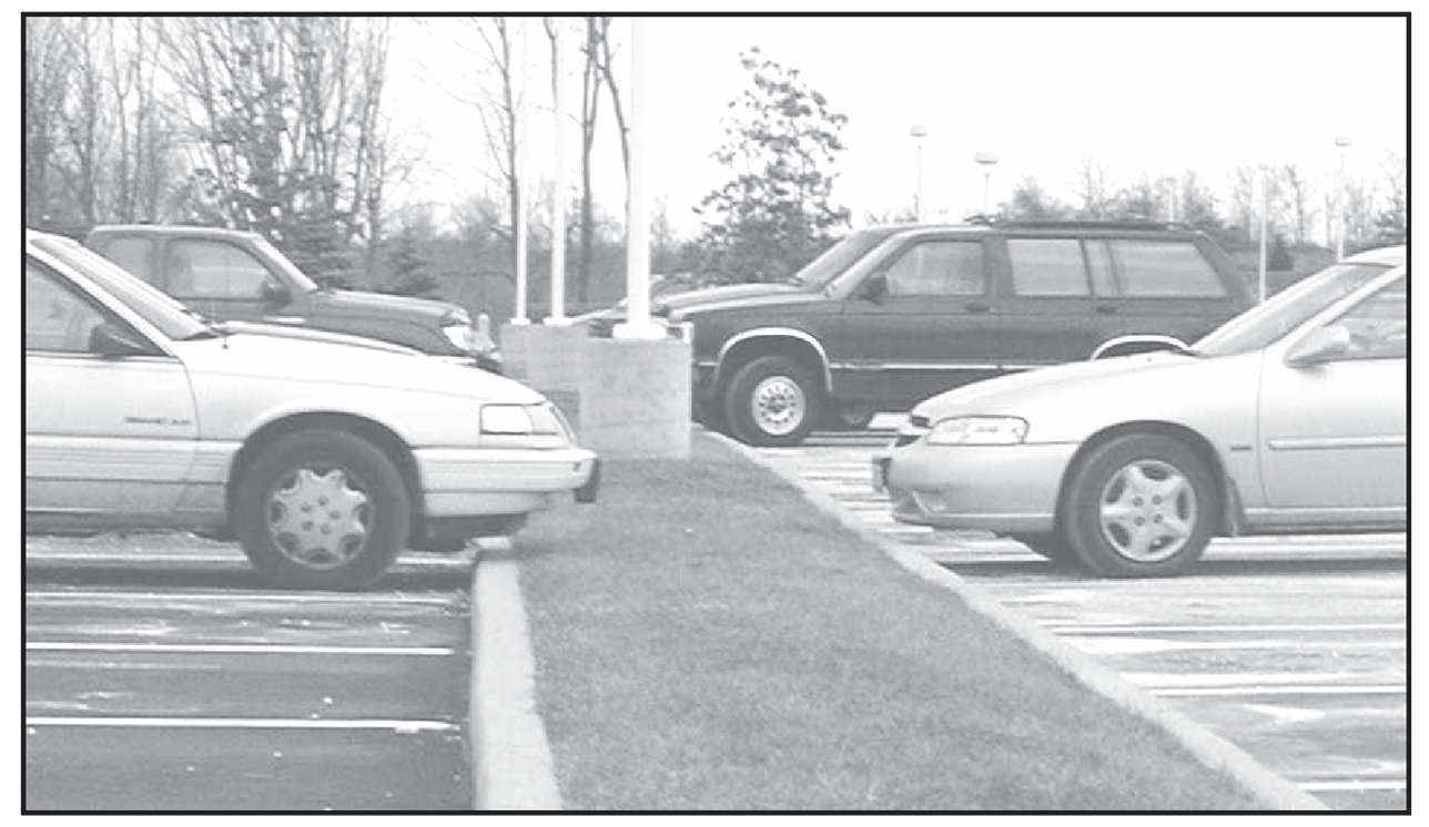 Figure 1425-33 Landscape Island WITHOUT Wheel Stops (Bumpers)