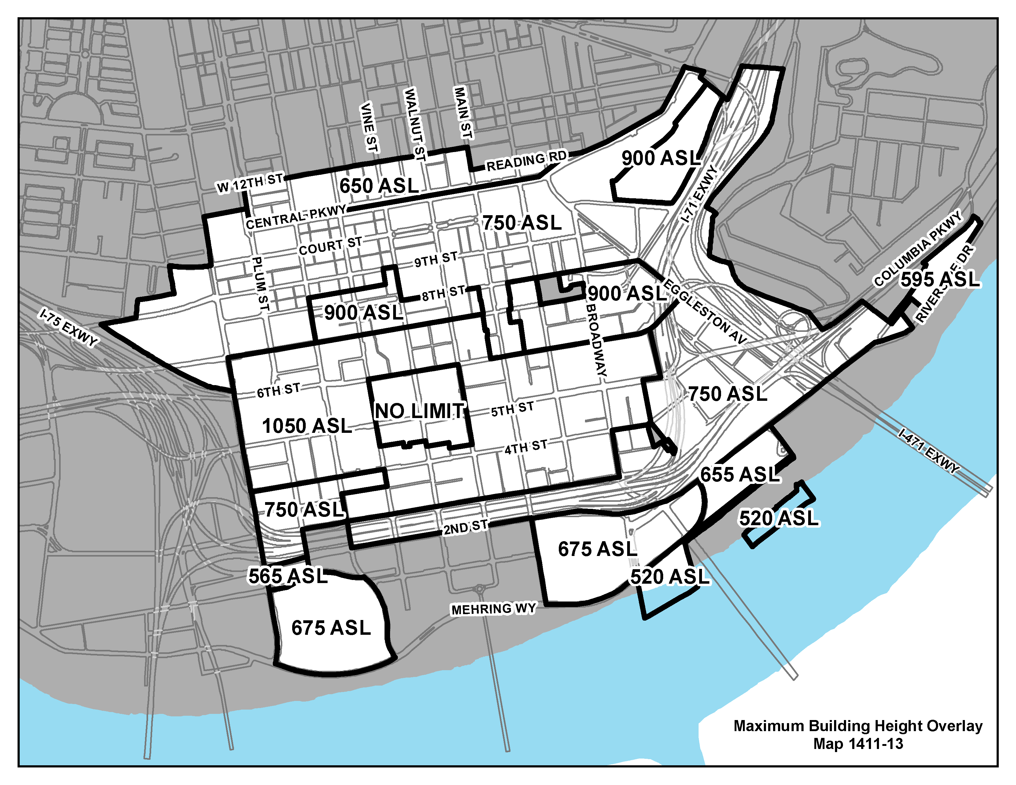 Map 1411-13 Maximum Building Height Overlay